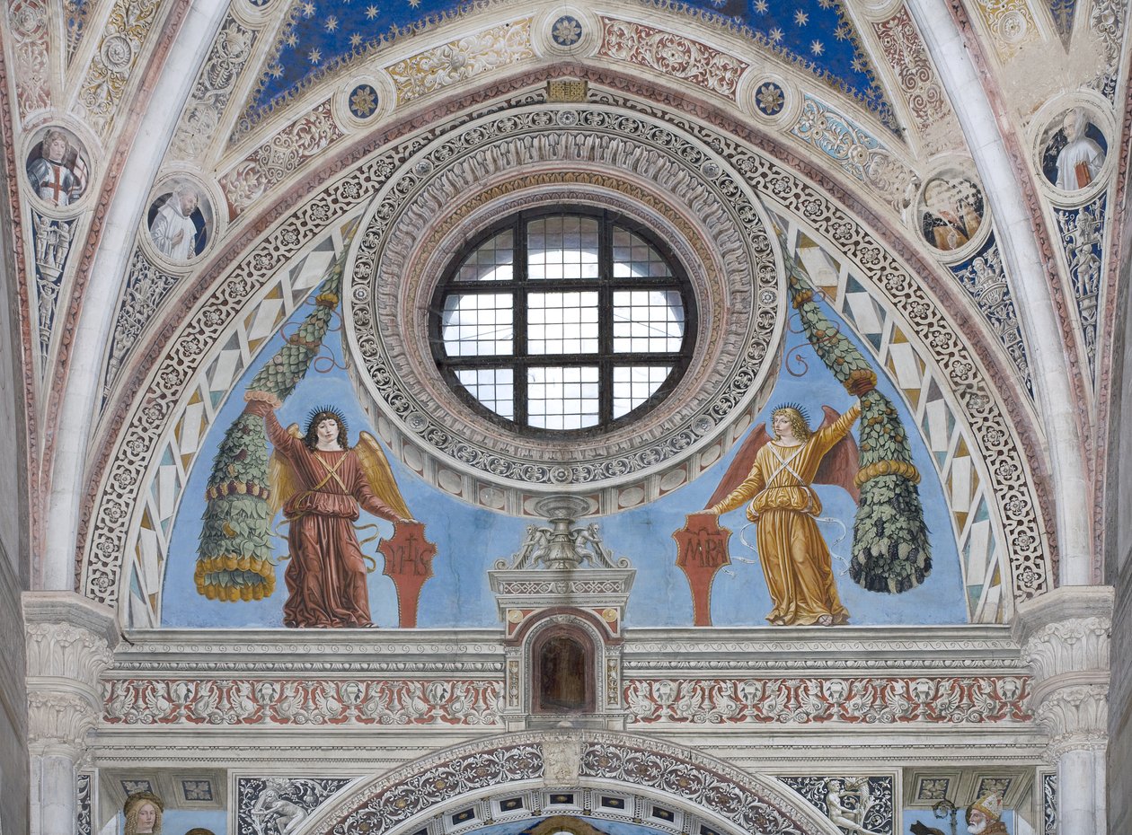 Angels with Red Shields and Decorations by Ambrogio da Fossano