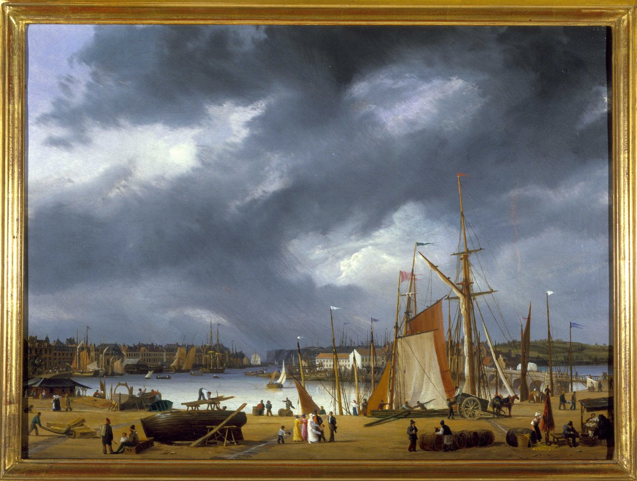 The Port of Dieppe by Louis Garneray, circa 1820 by Ambroise Louis Garneray
