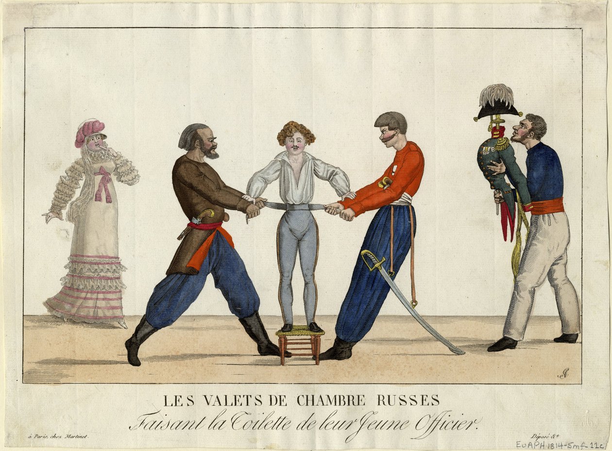 Toilet of a young Russian officer by Ambroise Louis Garneray