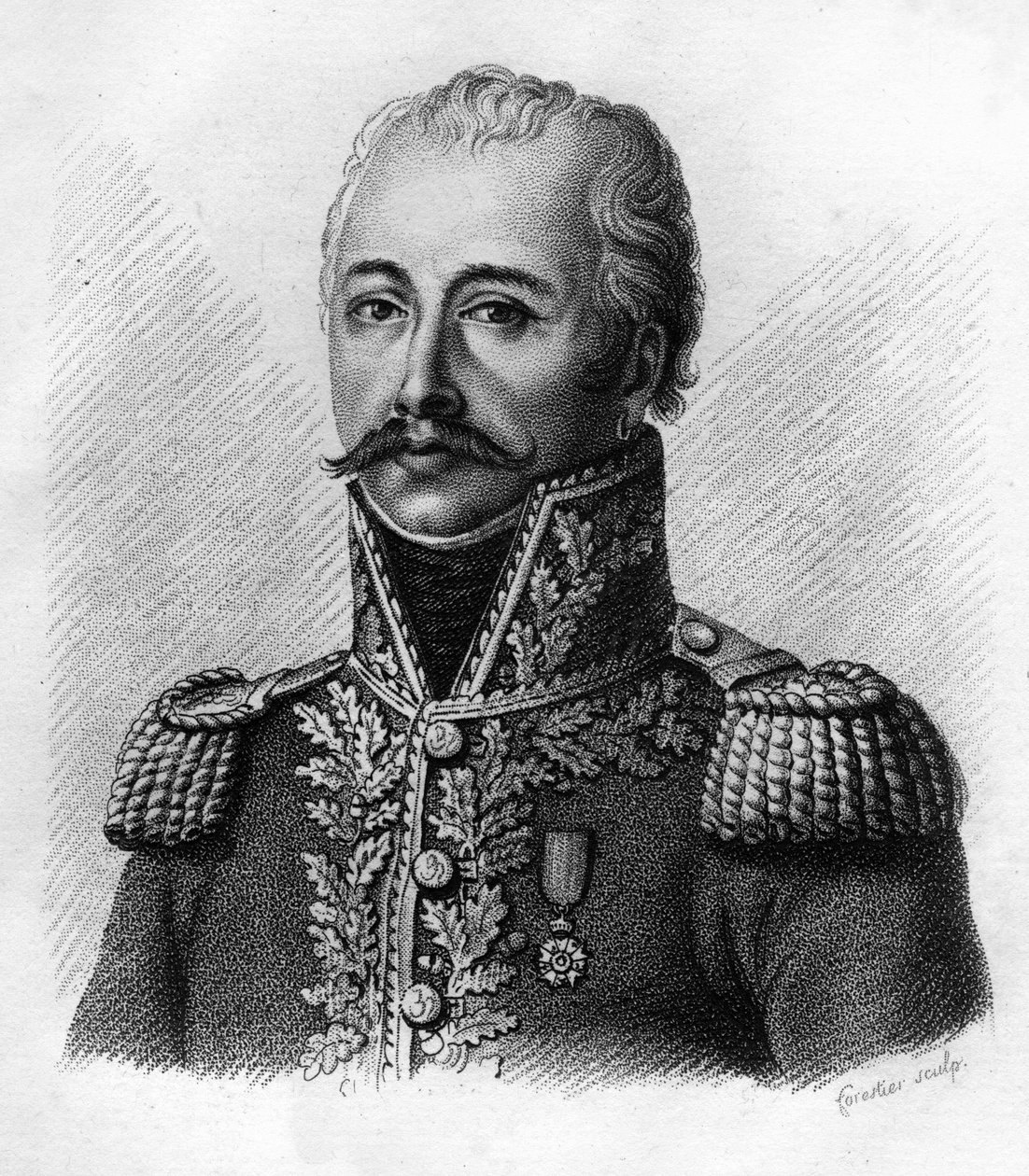 Antoine Guillaume Maurailhac de Elmas de la Coste dit Delmas (1767-1813). Engraved by Ambroise Tardieu in 1818. Stella Collection. by Ambroise Tardieu
