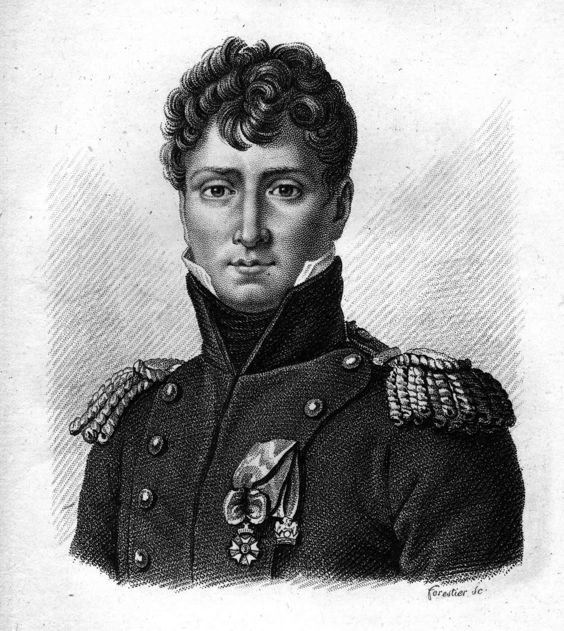 Auguste de Colbert, French general in Portraits des Généraux Français. Engraved by Ambroise Tardieu in 1818. Stella Collection by Ambroise Tardieu