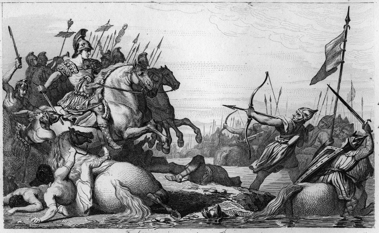 Clodion, The Hairy Retreats Across the Bridge after his Defeat by Aetius - Clodion dit 