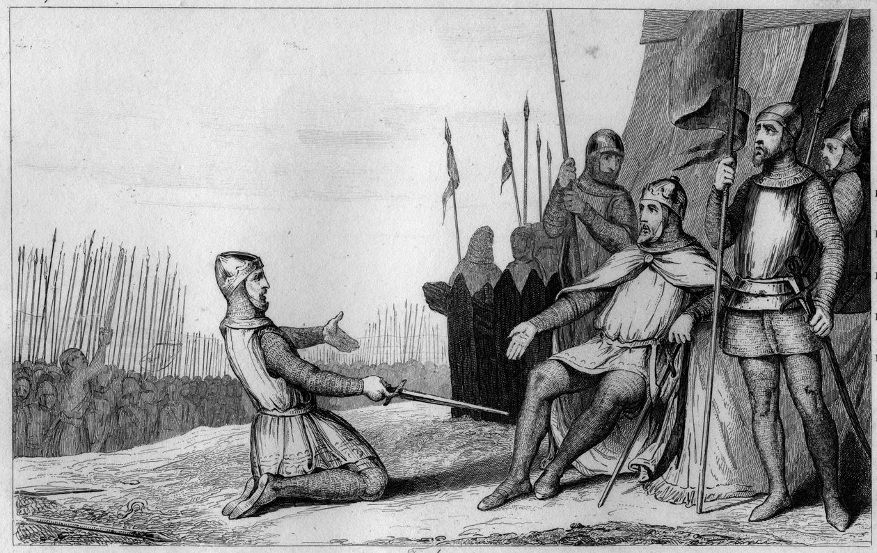 Henri I (1008-1060), King of France, Forgiving His Brother Robert-Le-Vieux in 1032 (engraving 1825 in 