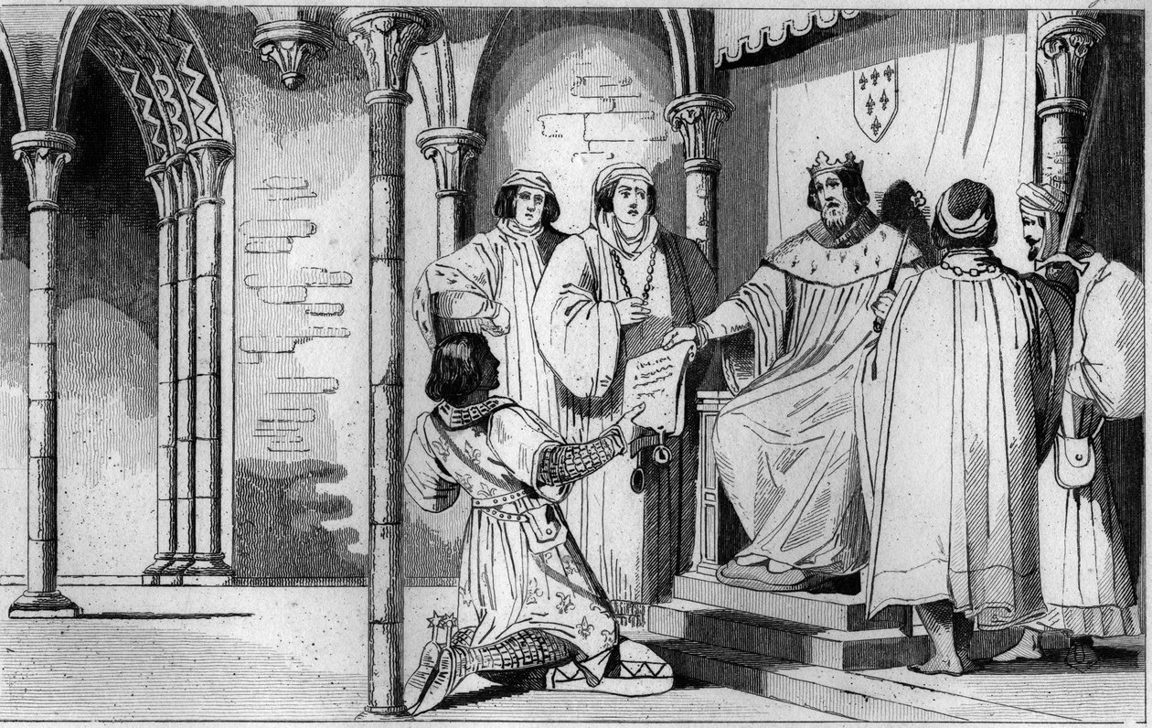 In 1327, Charles IV the Bel (1294-1328) eriges the seigneury of Bourbon in favour of the grandson of Robert de Clermont and grandson of Saint-Louis, Louis I by Ambroise Tardieu