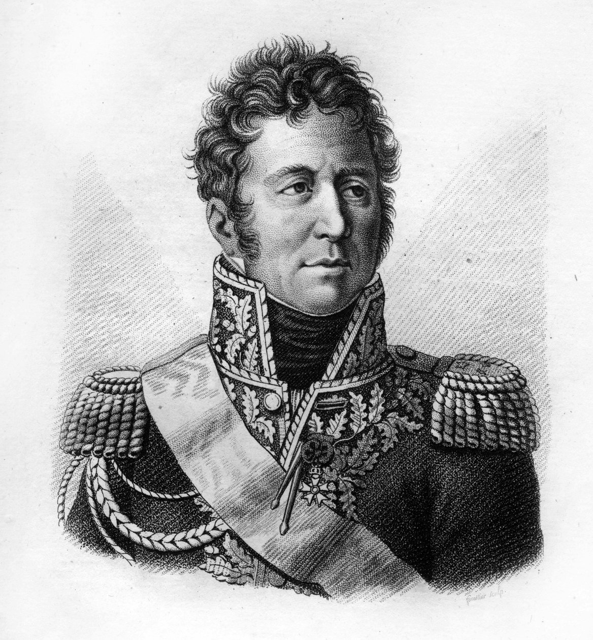 Jacques Alexandre Bernard Law, Marquis de Lauriston, Marshal of France (1768-1828). Engraved by Ambroise Tardieu in 1818. Stella Collection. by Ambroise Tardieu