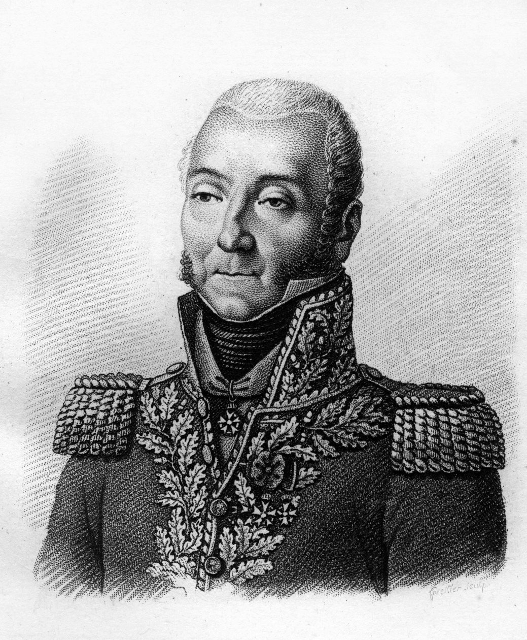 Portrait of General Jérôme Soules (1760-183). Engraved by Ambroise Tardieu in 1818. Stella Collection. by Ambroise Tardieu