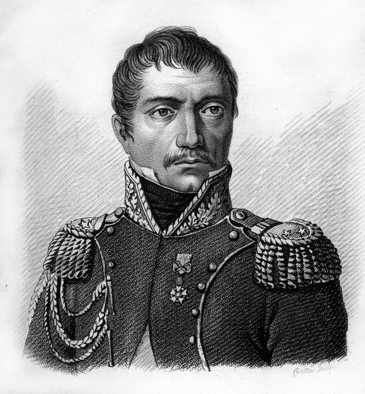 Portrait of General Philippe Auguste Eugène Merlin de Douai (1754-1838). Engraved by Ambroise Tardieu in 1818. Stella Collection. by Ambroise Tardieu