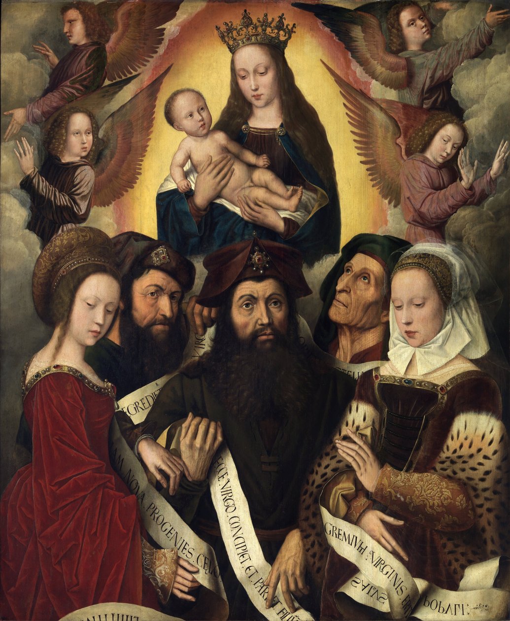 The Virgin and Child Surrounded by Angels, Prophets, and Sibyls by Ambrosius Benson