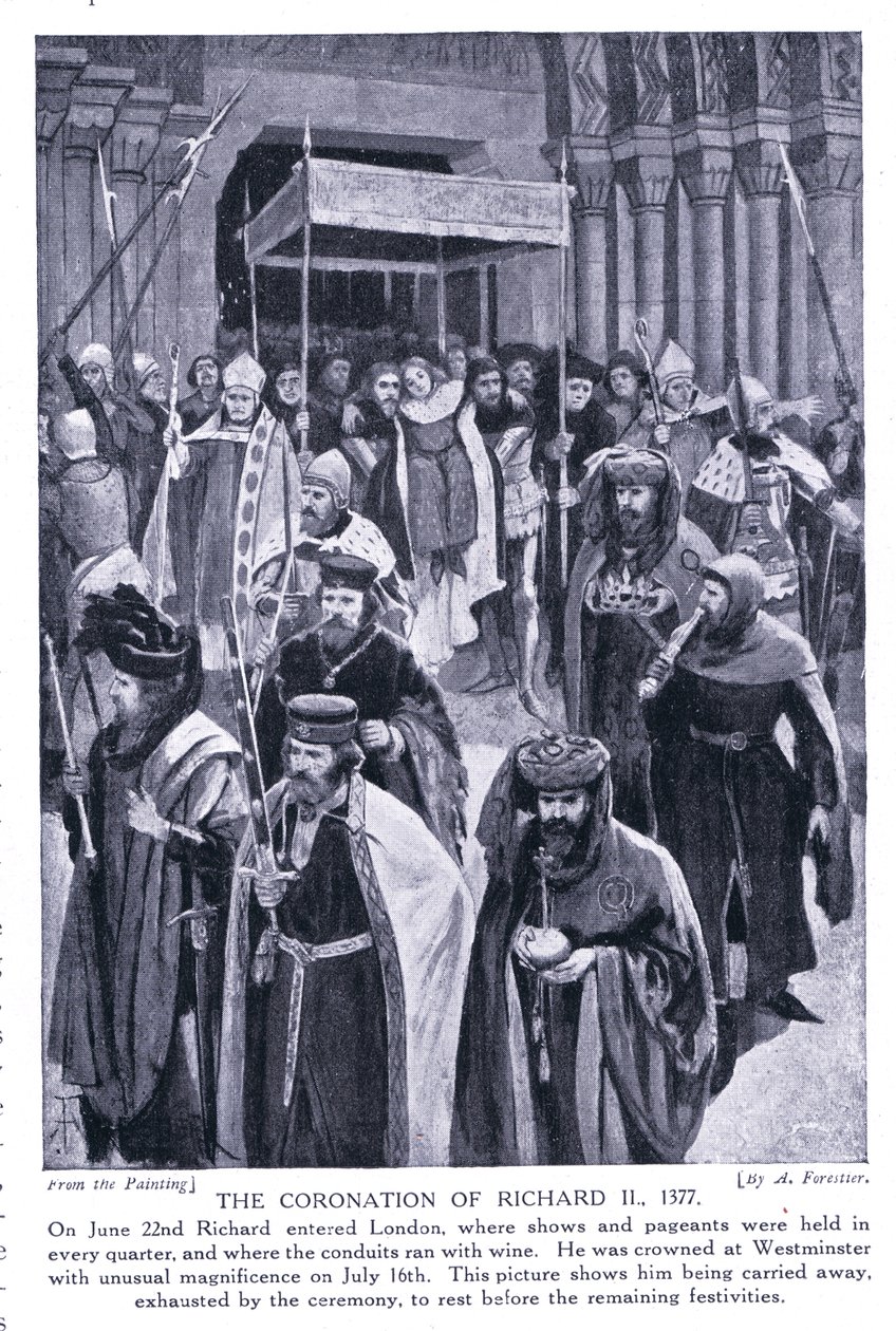 Coronation of Richard II AD1377 by Amedee Forestier