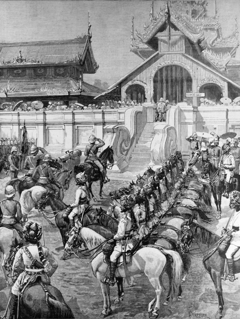 Our Troops in Burmah: Reception of General F. Roberts in Mandalay at the East Gate of the Palace, from 