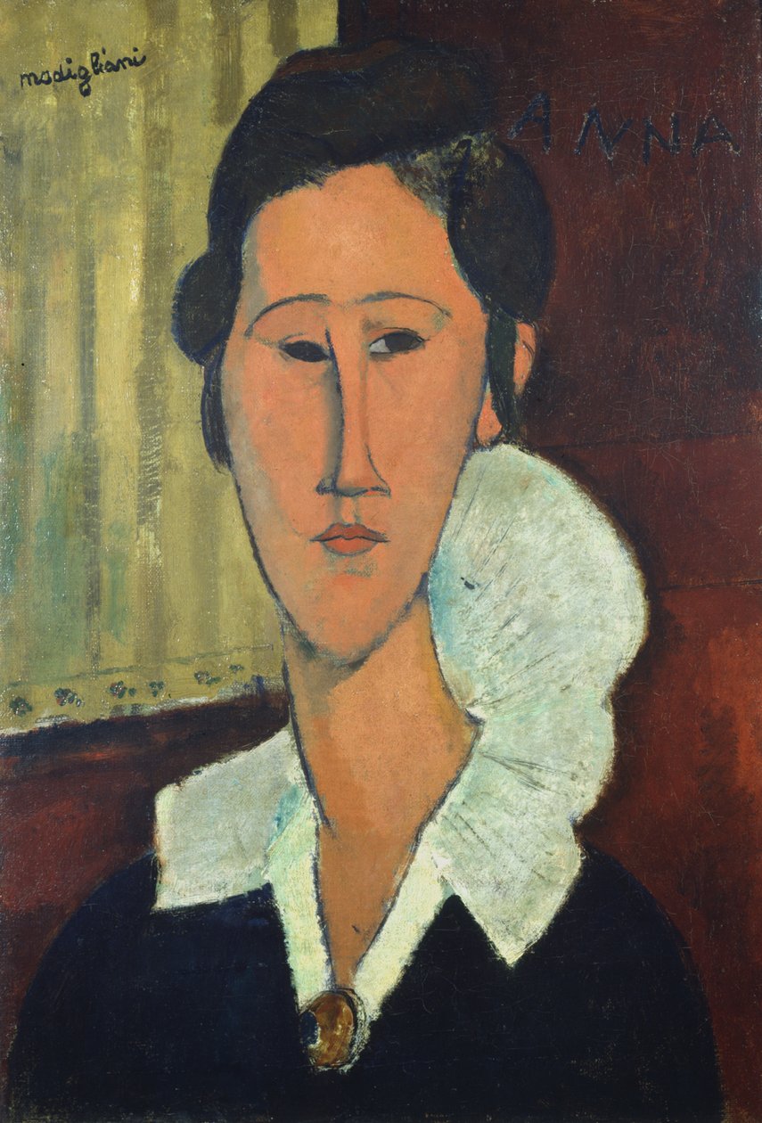 Lady with a collar, or Anna Zborowska, 1917 by Amedeo Modigliani