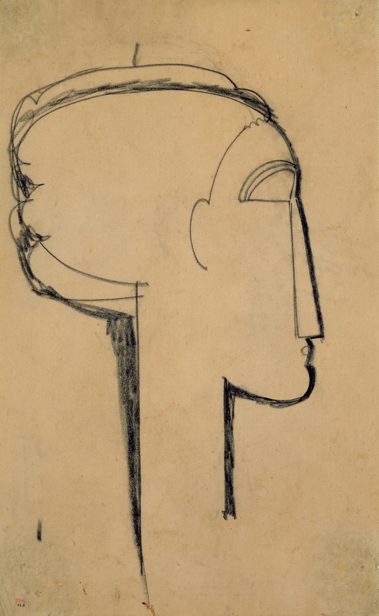 Head in Profile by Amedeo Modigliani