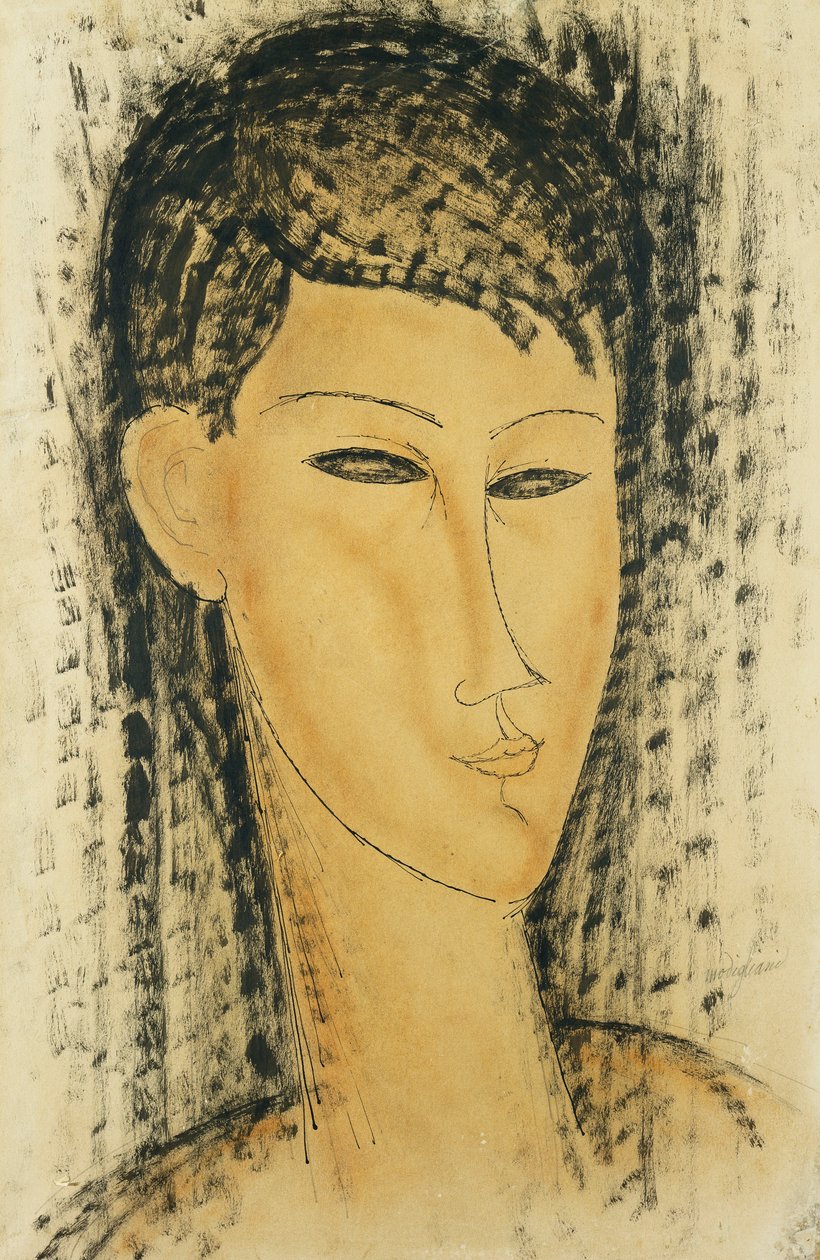 Head of a Young Woman by Amedeo Modigliani