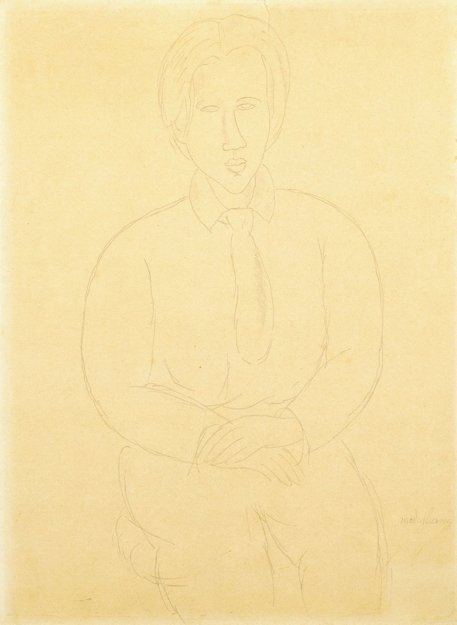 Portrait of Soutine Sitting by Amedeo Modigliani