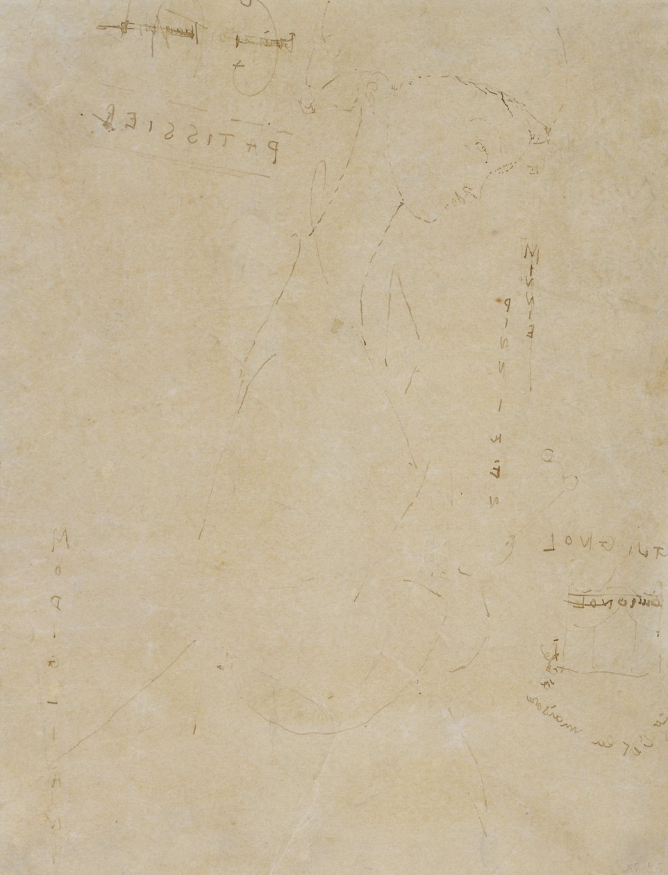Sketch of Minnie Pinniken in the Pastry Shop by Amedeo Modigliani