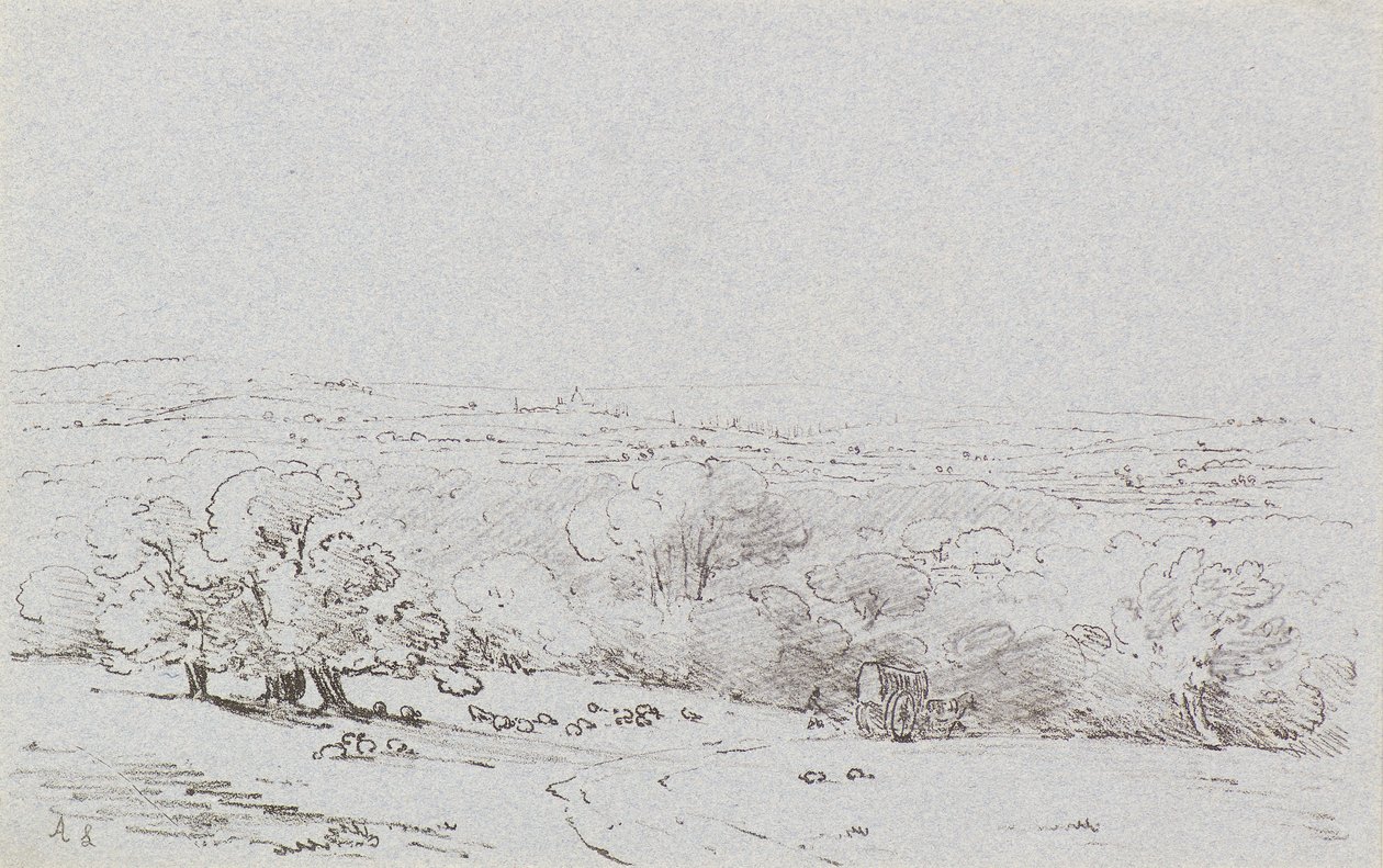 Carriage Approach to Bromley Hill, c.1803 by Amelia Long