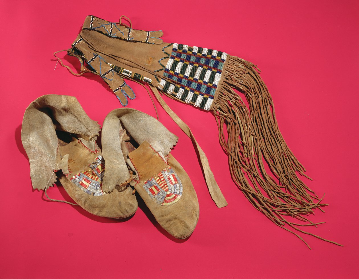 Moccasins and Gaiters, Plains Indians, c.1820 by American