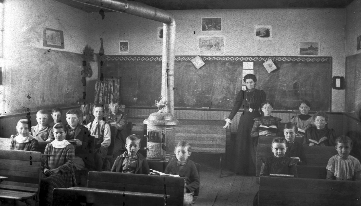 Aspen schoolroom, c.1880-90 by American Photographer
