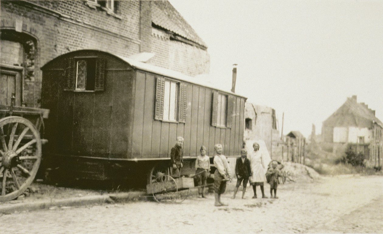 Children and Families in Post-World War I France, Lens, Pas-de-Calais, 1919 by American Photographer