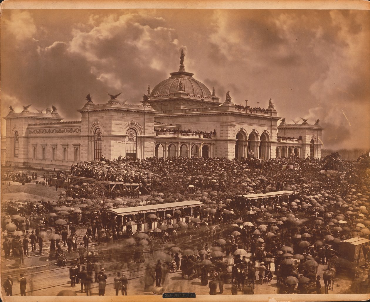 Opening day: the orators, 1876 by American Photographer