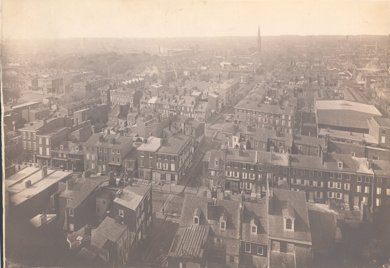 Panorama of Philadelphia, east view - West from shot tower, 1870 by American Photographer
