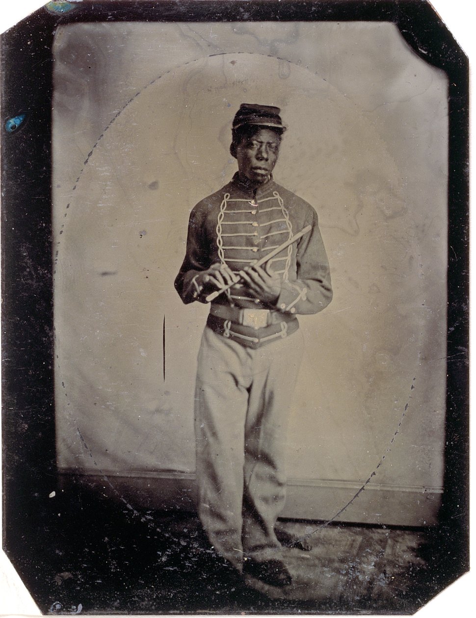 Private John Goosberry, Company E, 54th Mass. Infantry Regiment, c.1865 by American Photographer