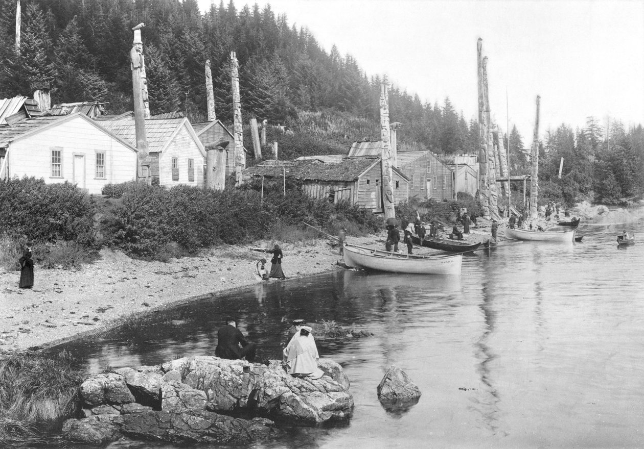 Village in Alaska, c.1900 by American Photographer