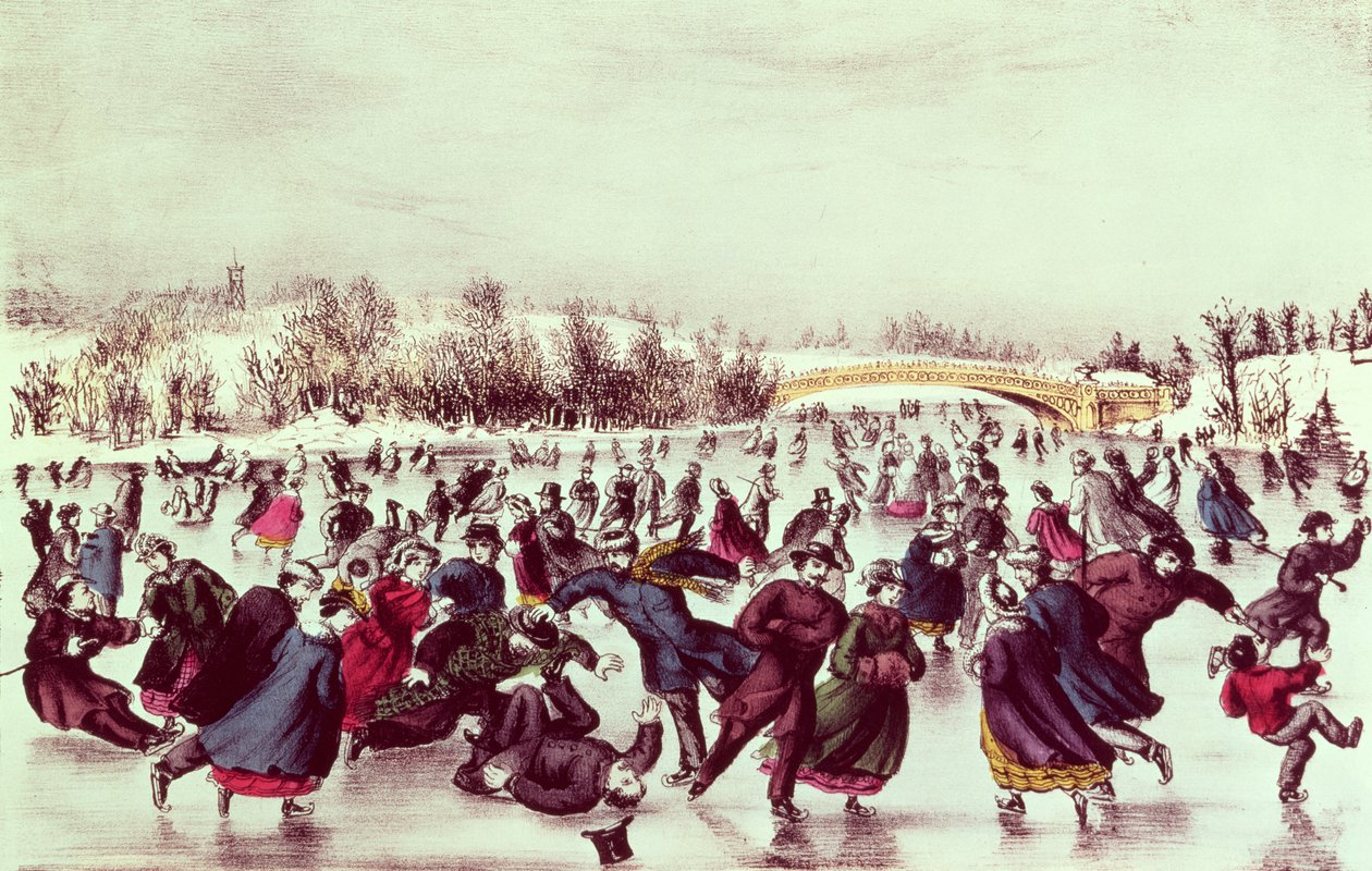 Central Park, Winter: The Skating Carnival by American School
