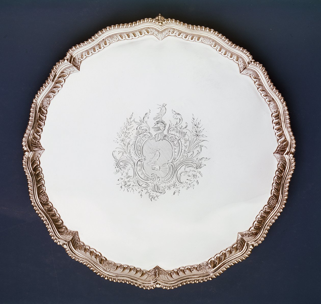 Engraved salver, 18th century by American School