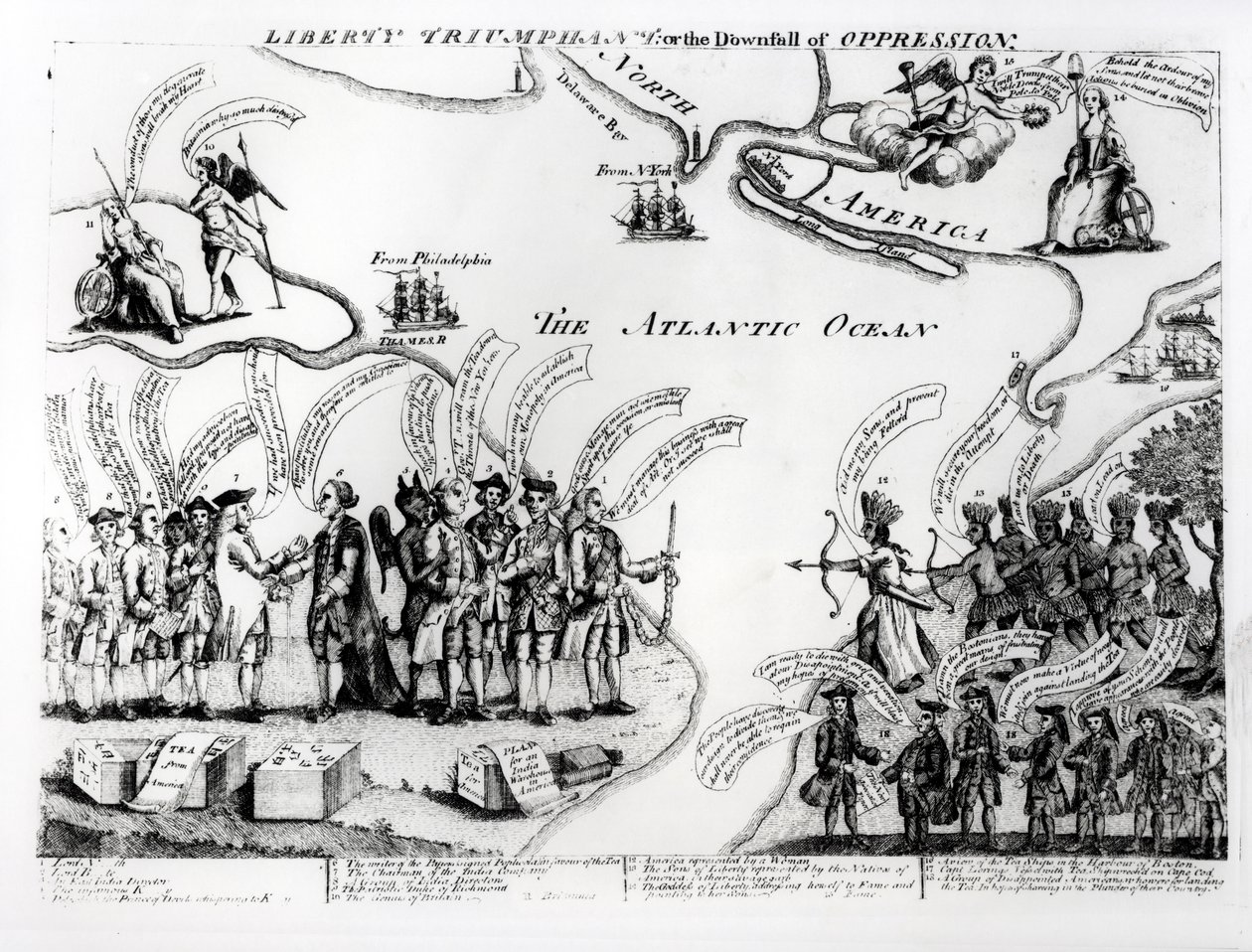 Liberty Triumphant, or the Downfall of Oppression, 1773 by American School