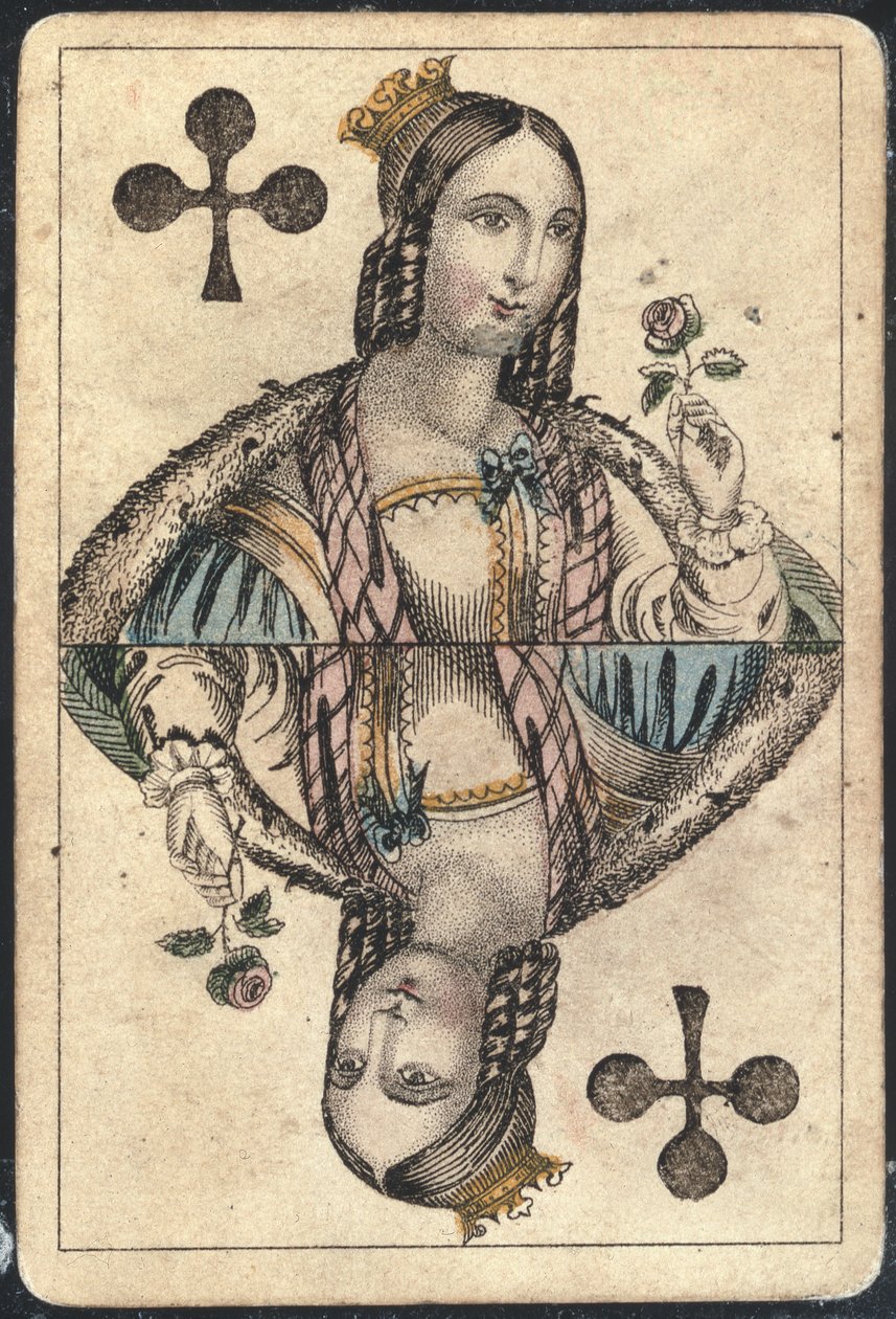 Playing Card: Queen of Clubs by American School