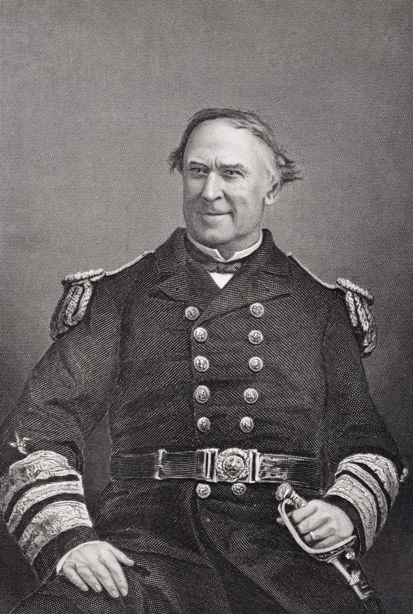 Portrait of Admiral David Glascoe Farragut by American School