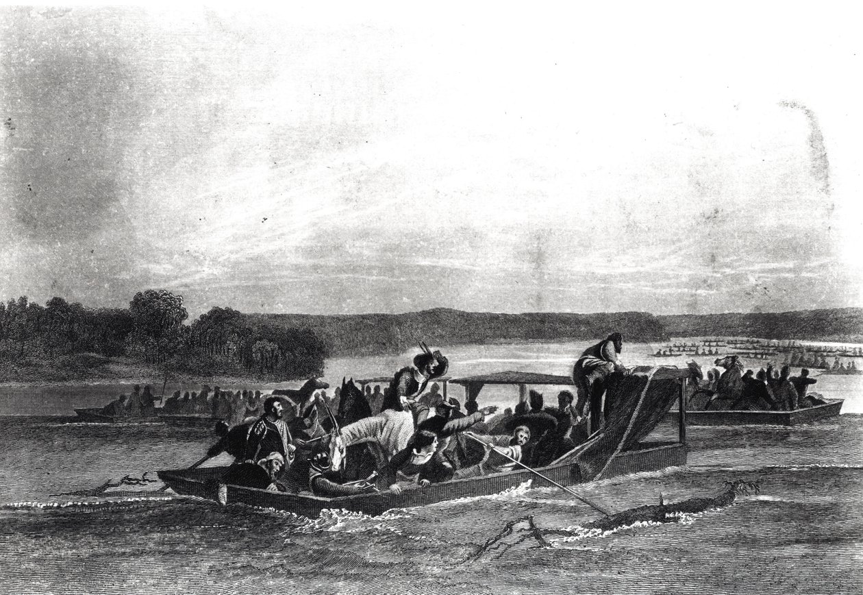 The Discovery of the Mississippi by de Soto, May 21st 1541 by American School