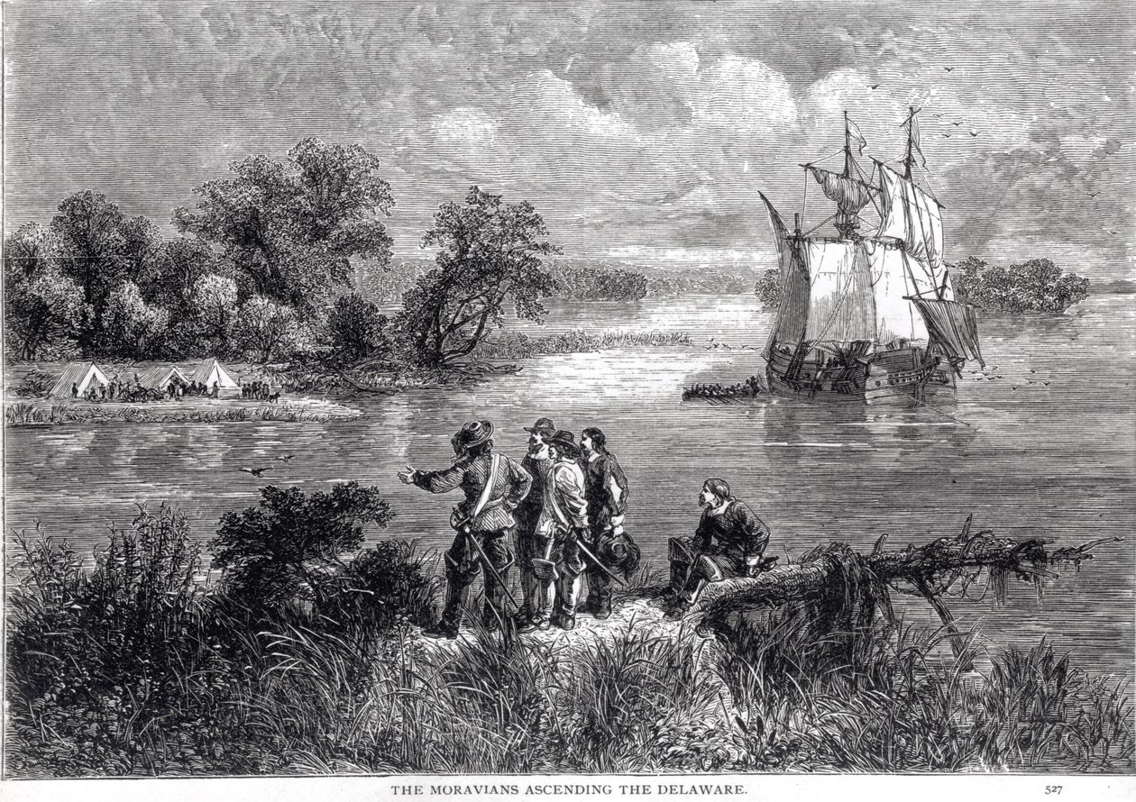 The Moravians Ascending the Delaware, from 