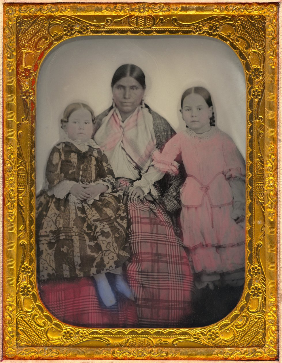 Portrait of a Woman and Two Girls by American 19th Century
