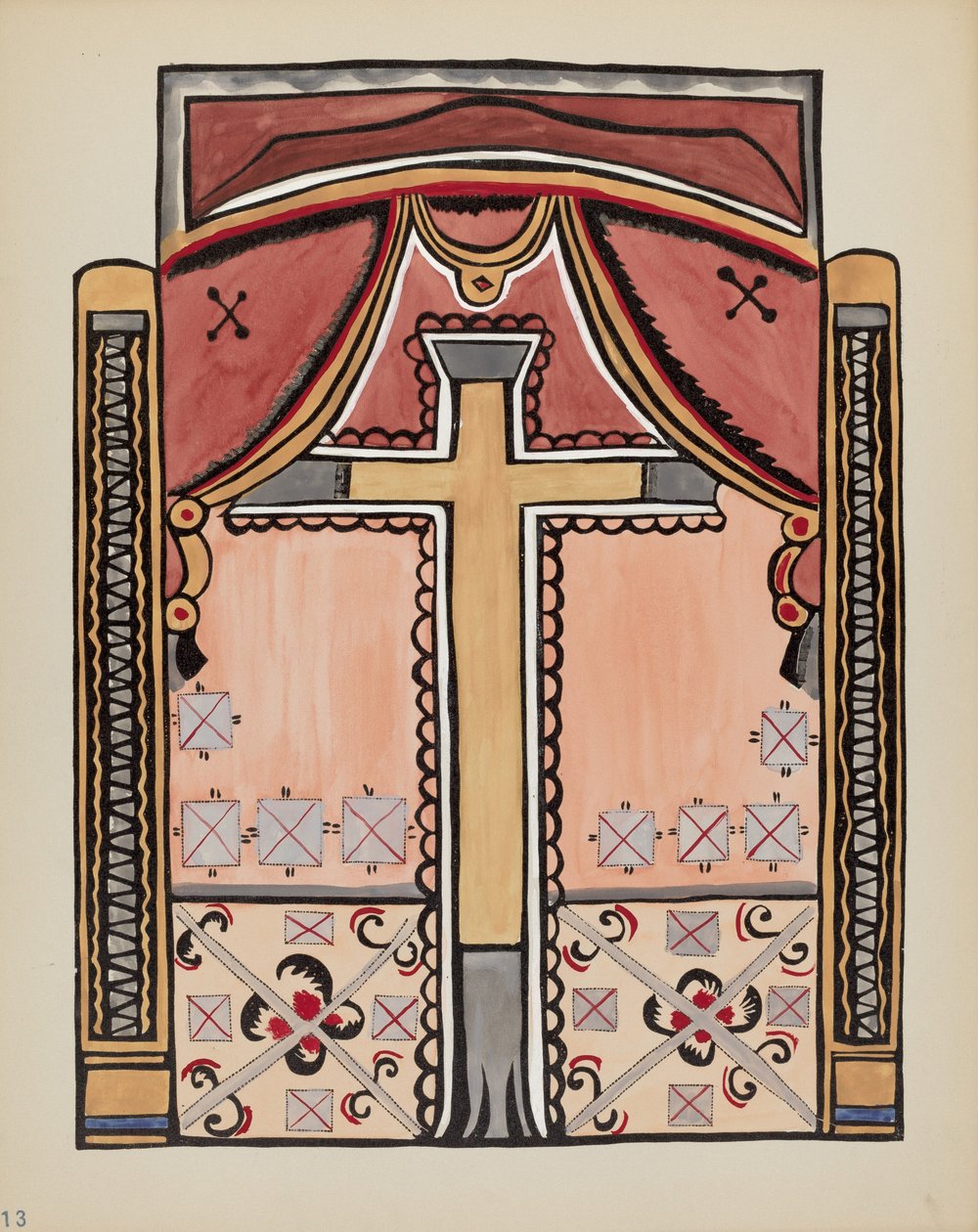 Plate 13: Design with Cross, Chimayo: From Portfolio 