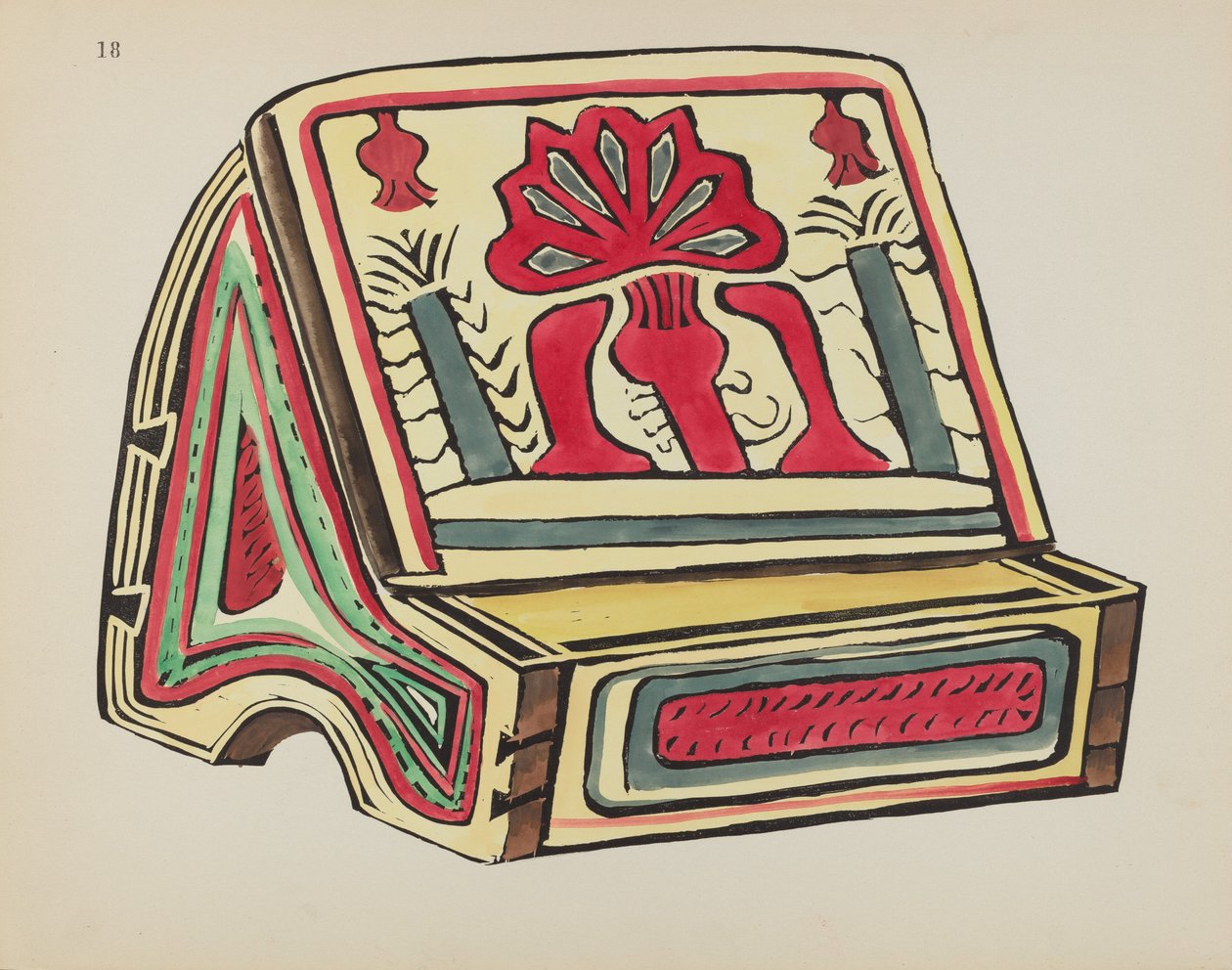Plate 18: Reading Stand: From Portfolio "Spanish Colonial Designs of New Mexico" by American 20th Century