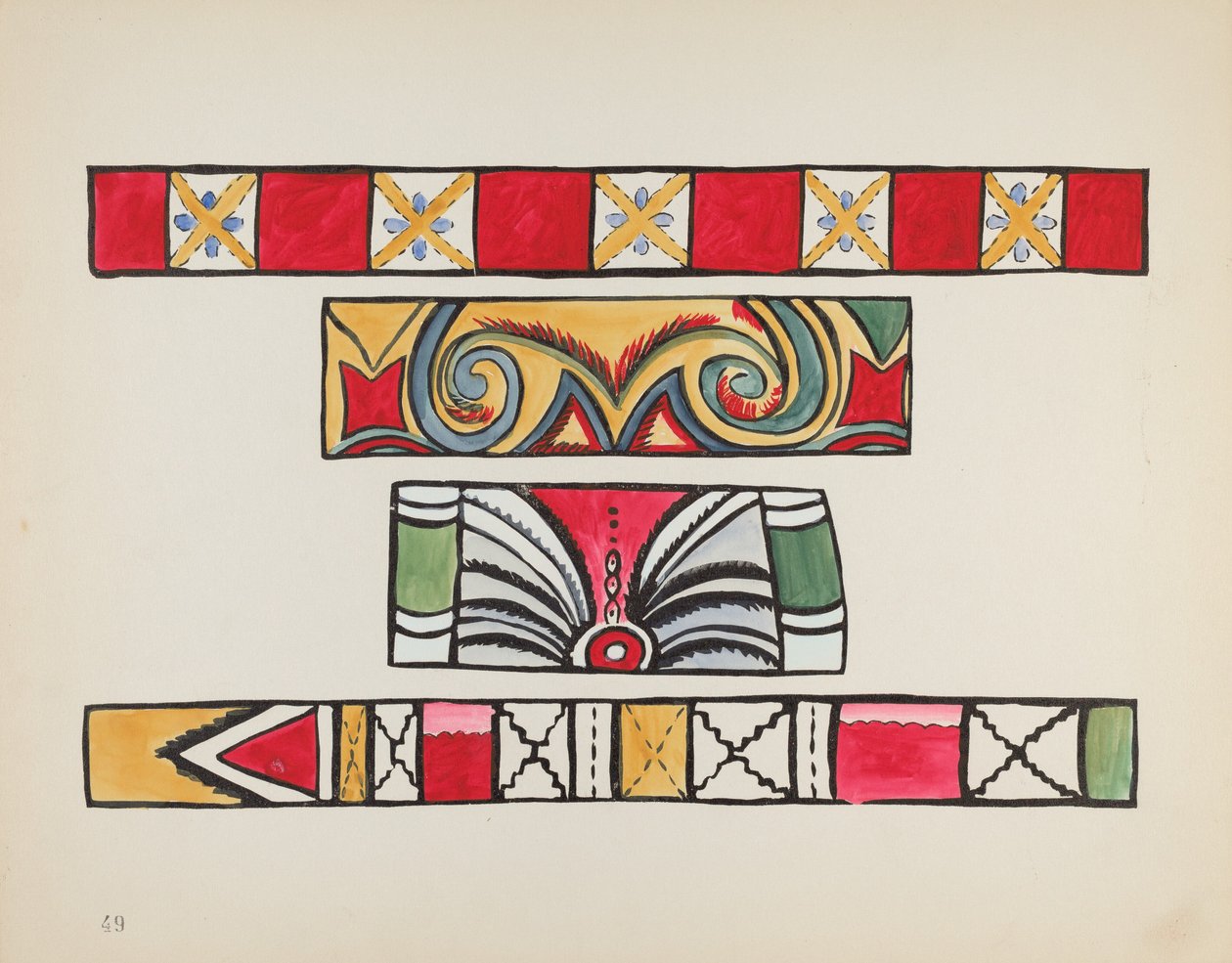 Plate 49: Miscellaneous Design: From Portfolio "Spanish Colonial Designs of New Mexico" by American 20th Century