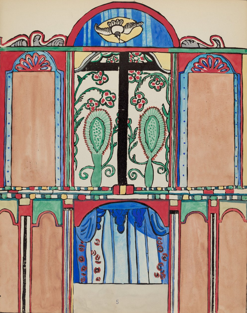 Main Altarpiece, Santa Cruz (Plate 5) by American 20th Century
