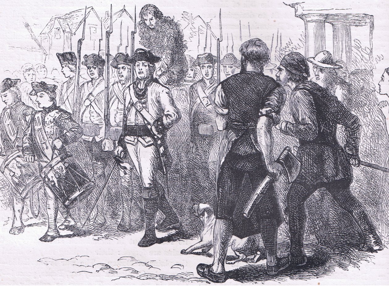 A countryman tarred and feathered by American English school