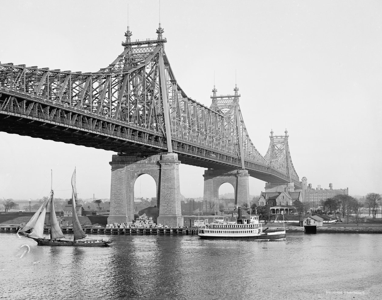 Blackwells Island (Queensboro) Bridge, New York, 1910-20 by American Photographer