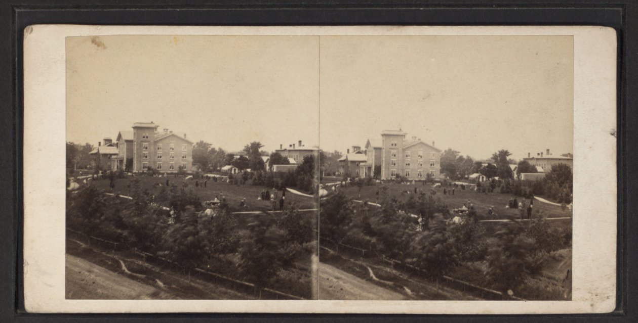 Building and grounds, Oneida Community, New York State, c.1870 by American Photographer