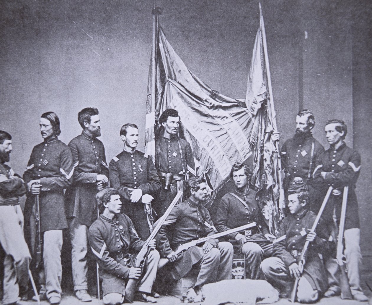 Colour Party of the 7th Illinois Infantry by American Photographer