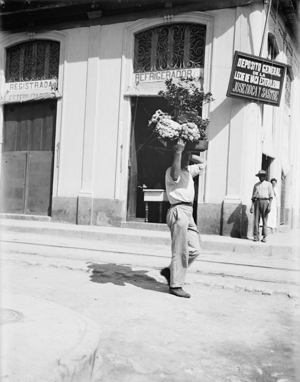 Flower vendor, Havana, c.1910 by American Photographer
