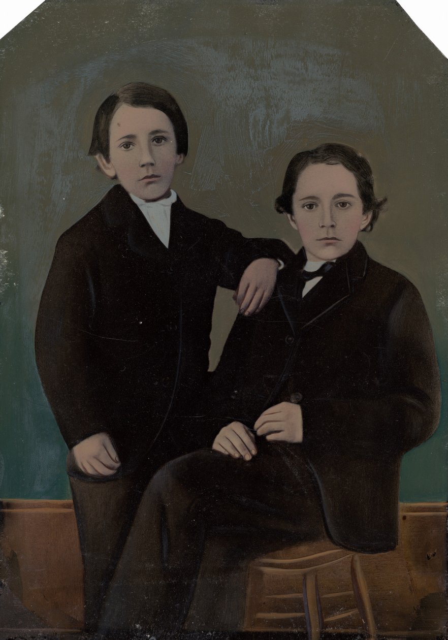 Portrait of Two Boys, c. 1870s by American Photographer