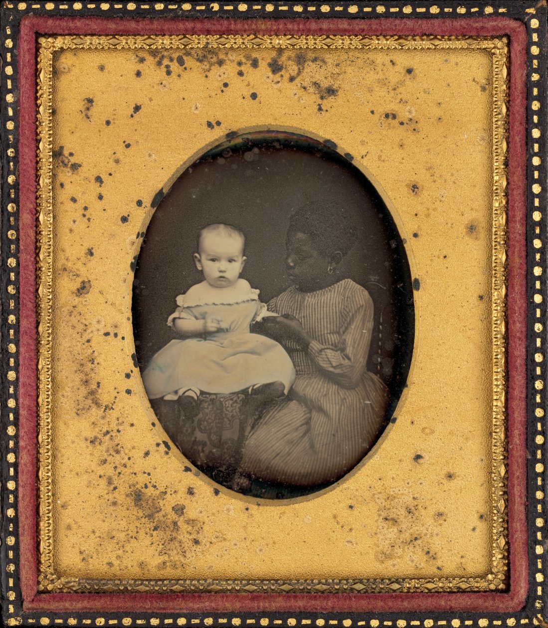Portrait of a Child and Young Woman, c. 1850 by American Photographer