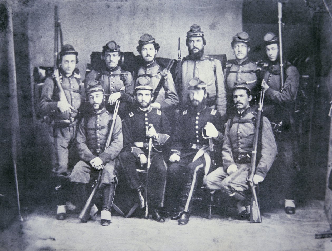 The Charleston Zouave Cadets of the Confederate Army by American Photographer