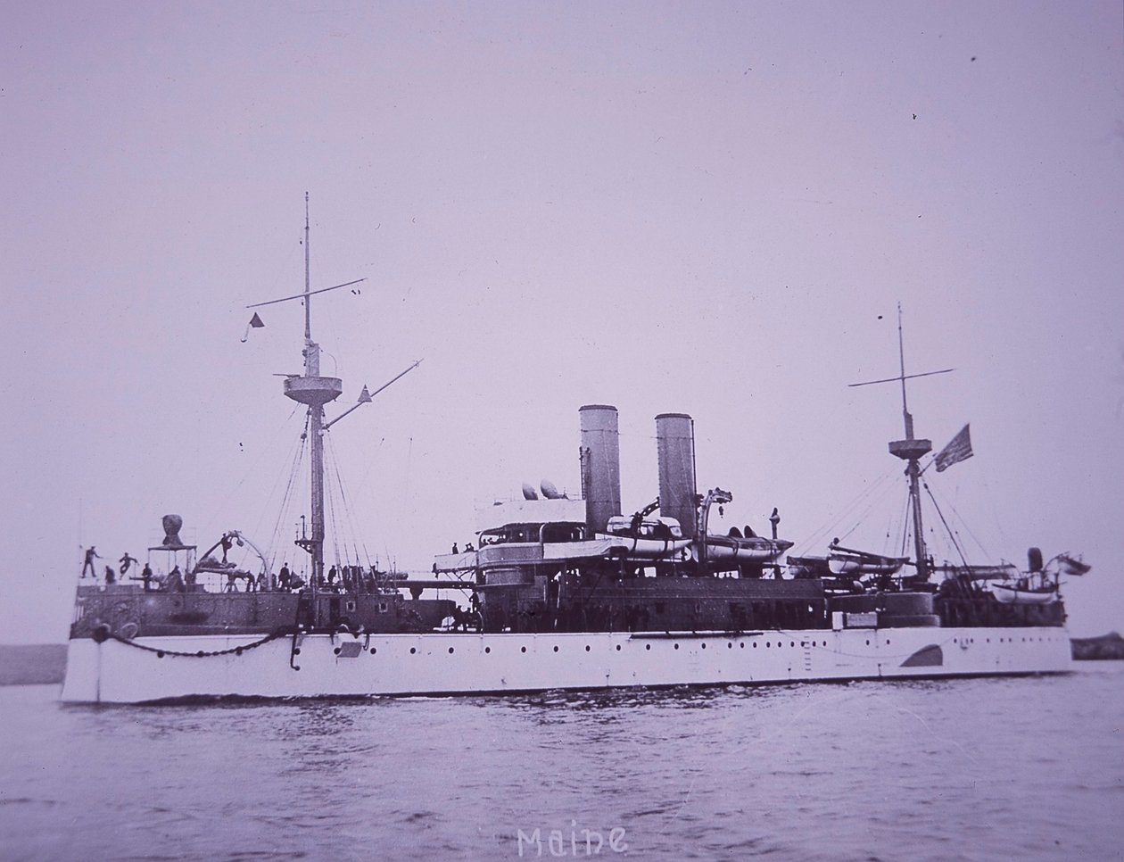 USS Maine, Later Sunk in Havana Harbor by American Photographer
