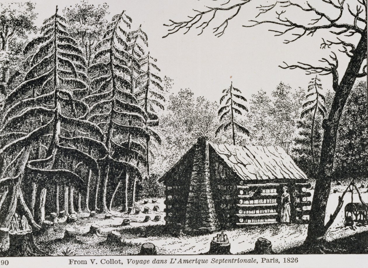 A frontier cabin, from 