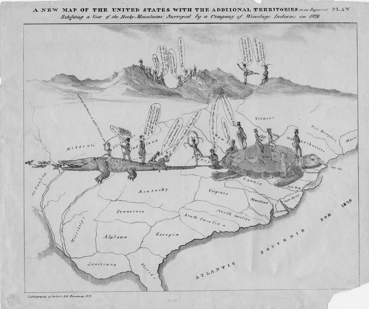 A new map of the United States with the additional territories on an improved plan by American School